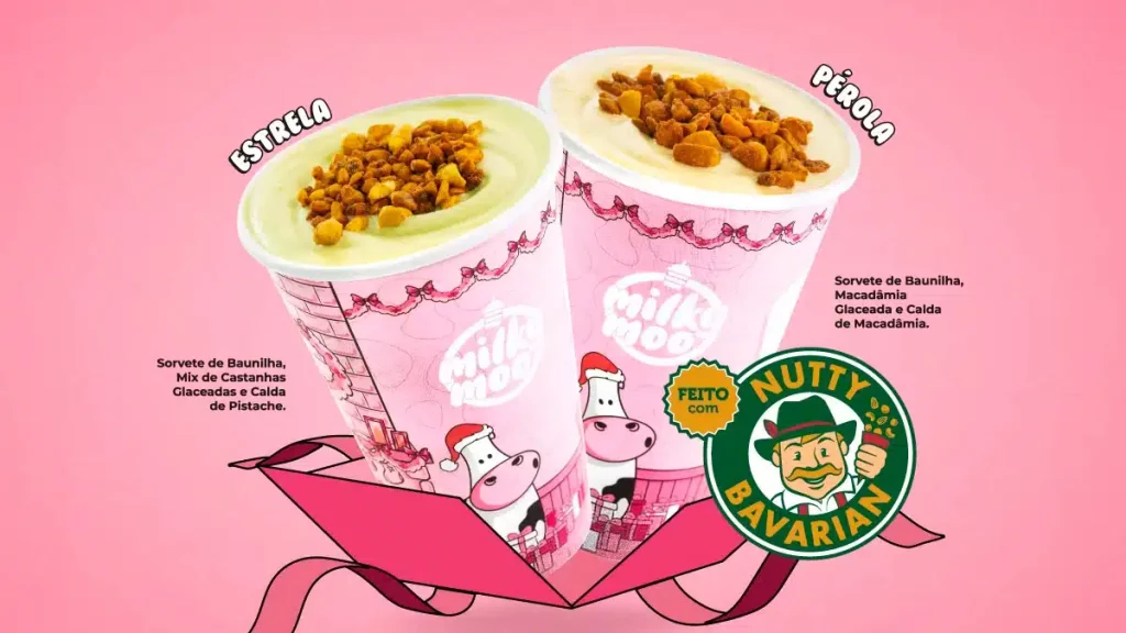 Milky Moo lança milk shake temático de Nutty Bavarian para o período natalino