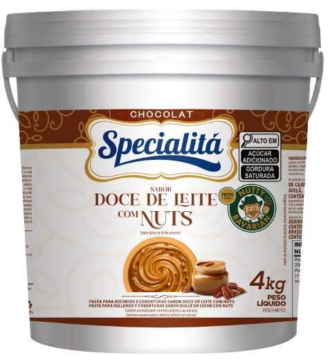Pasta Chocolat Doce de Leite com nuts da Specialitá.