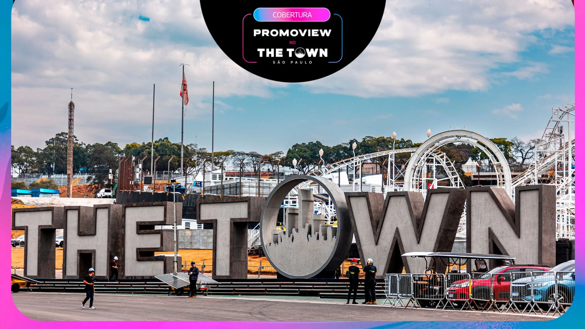 Estrutura do The Town 2025 na Cidade da Música, em Interlagos.